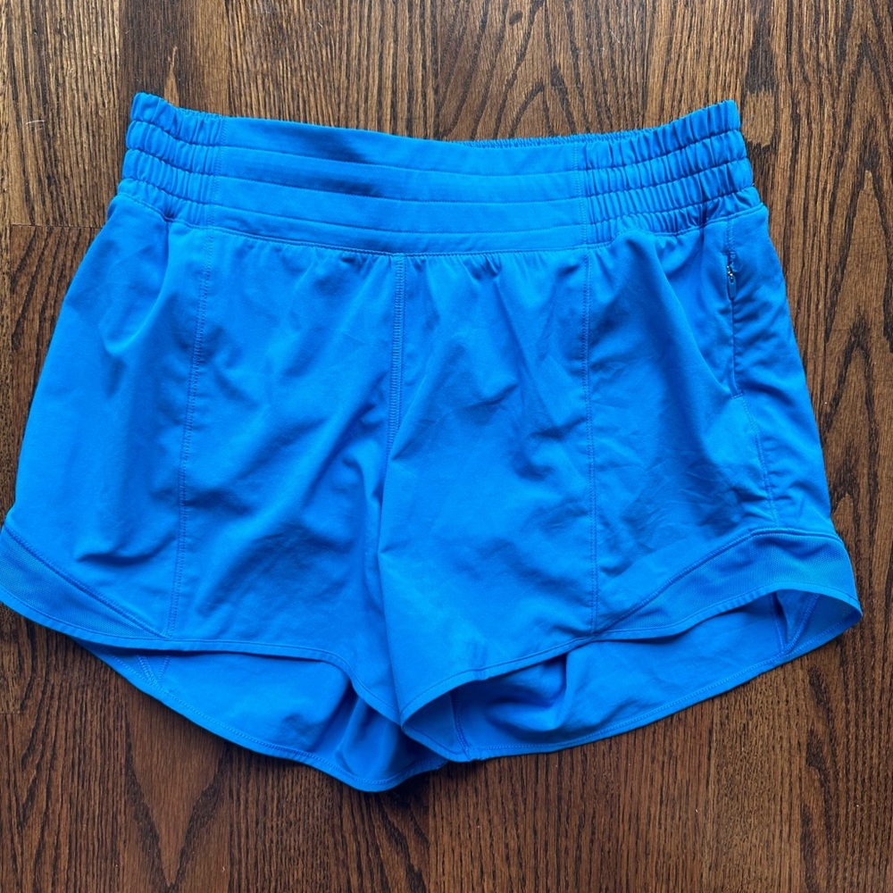 Lululemon Hotty Hot High-Rise 4" Short Poolside bright blue 6
